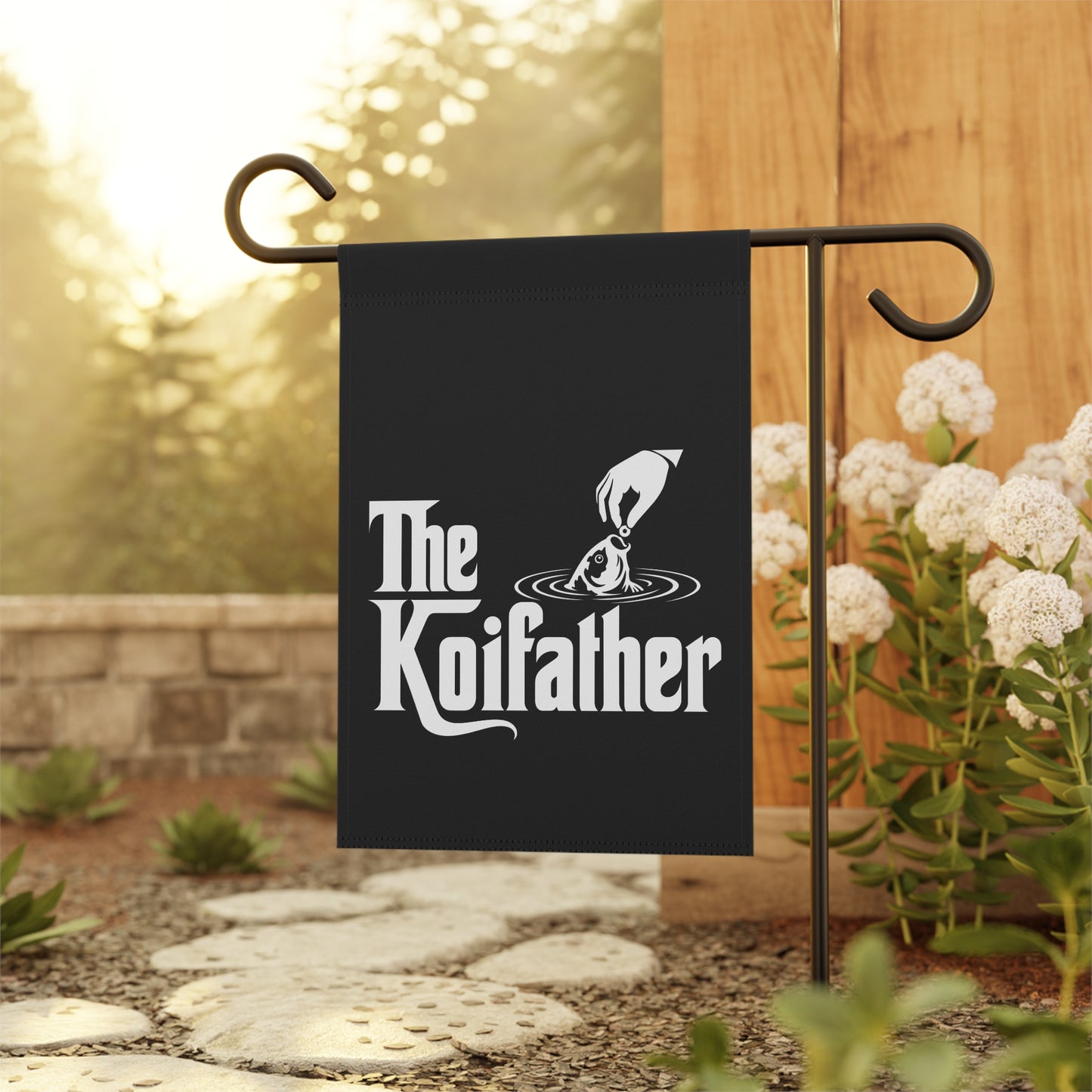 "The Koifather" Garden Flag Pond Decor