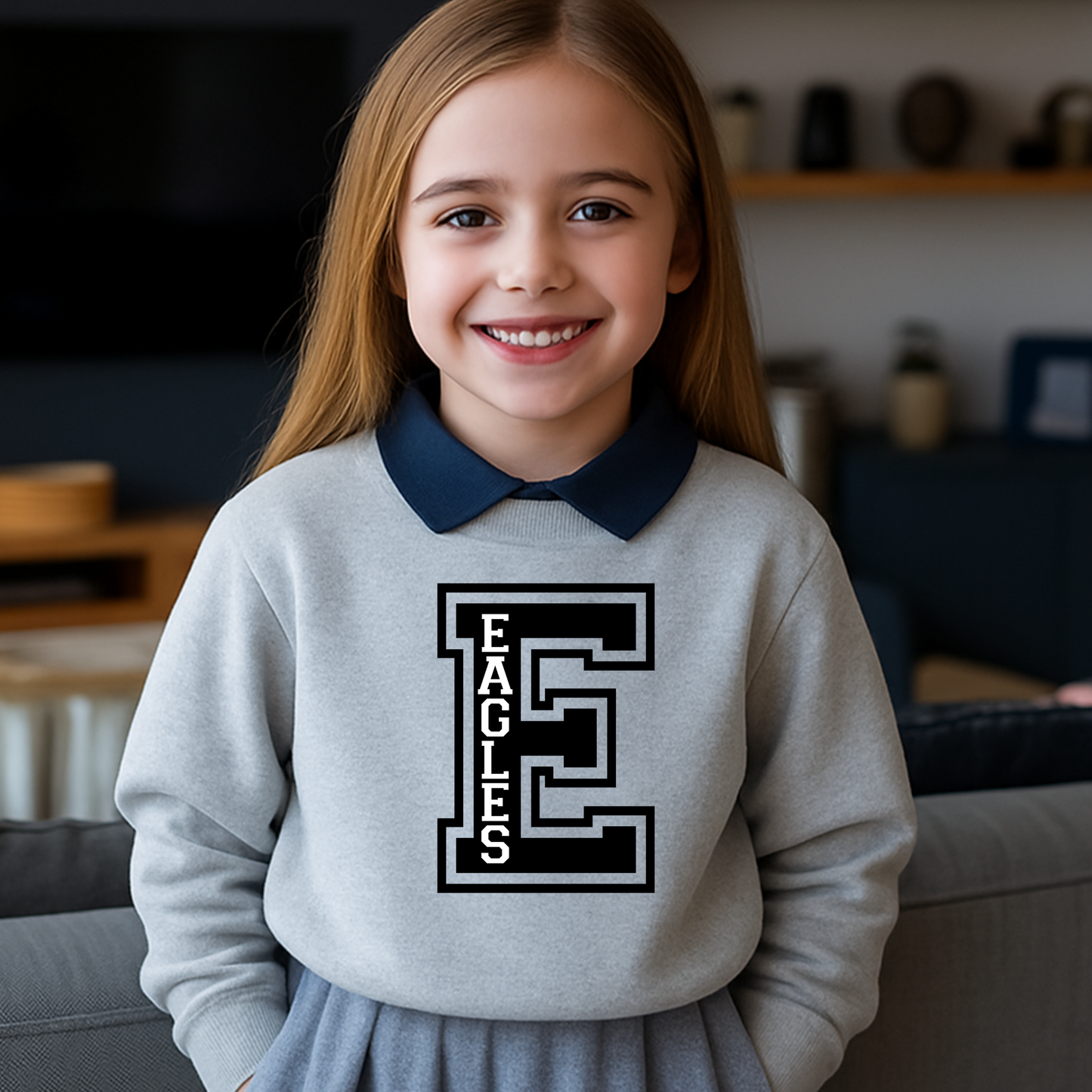 Youth Big E Eagles Unisex Crewneck Sweater