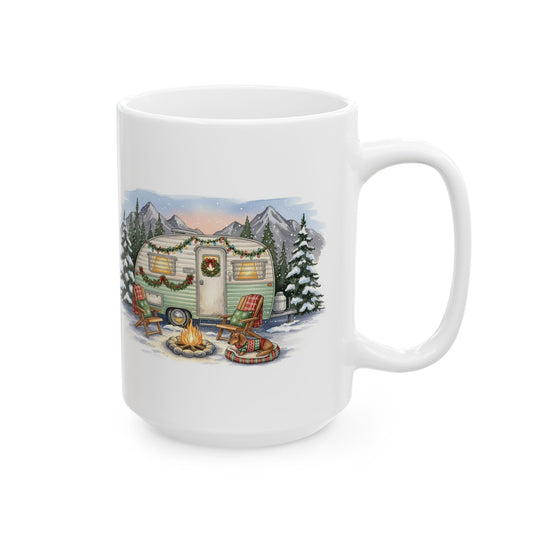 Vintage Camper Christmas Mug