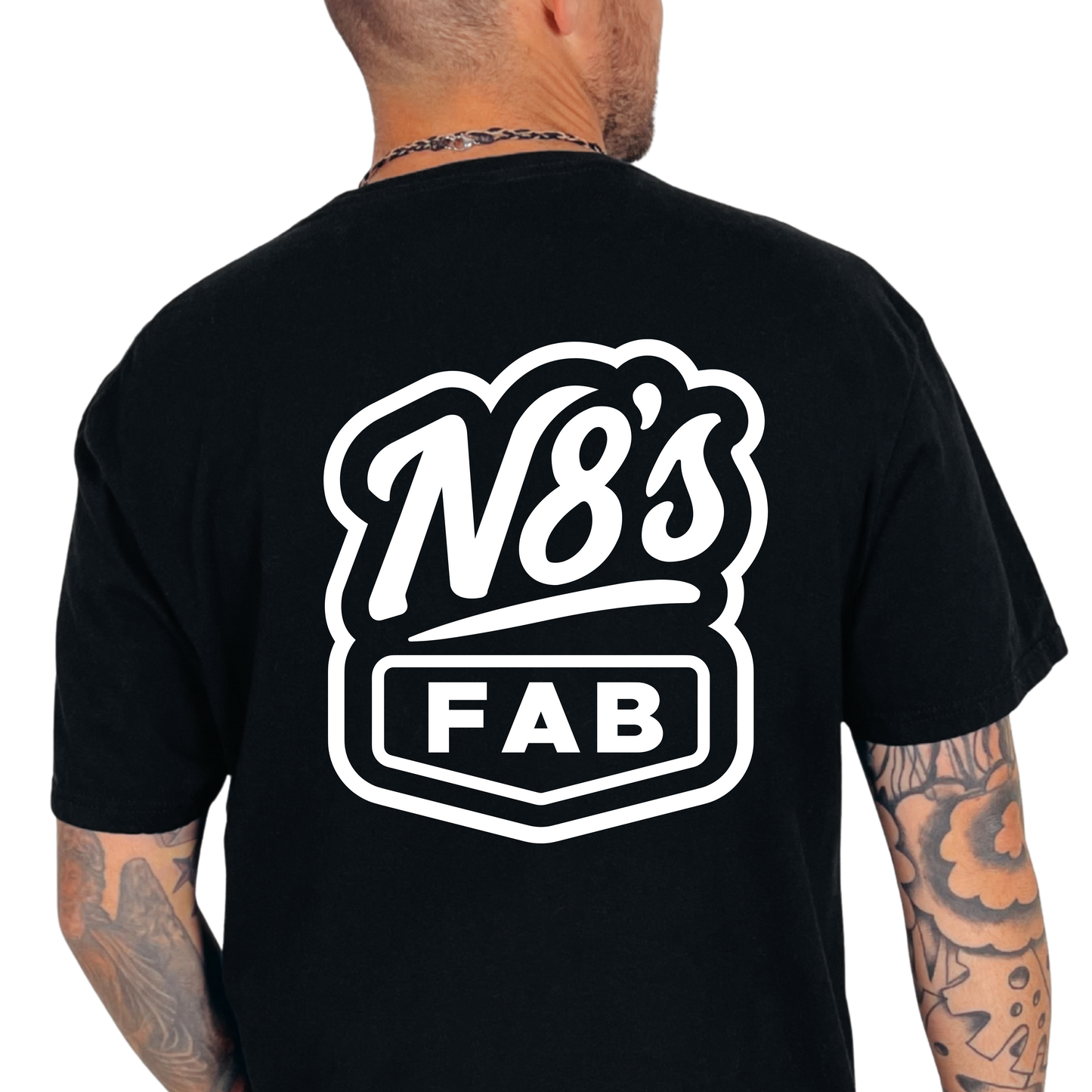N8’S Fab Logo Tee BLK/WHT