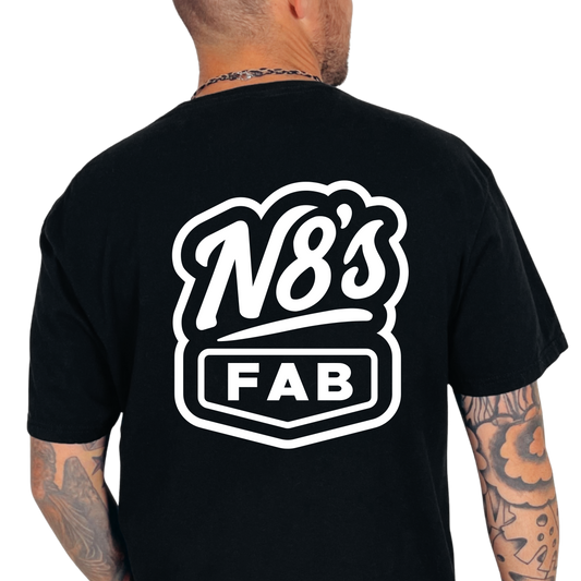 N8’S Fab Logo Tee BLK/WHT