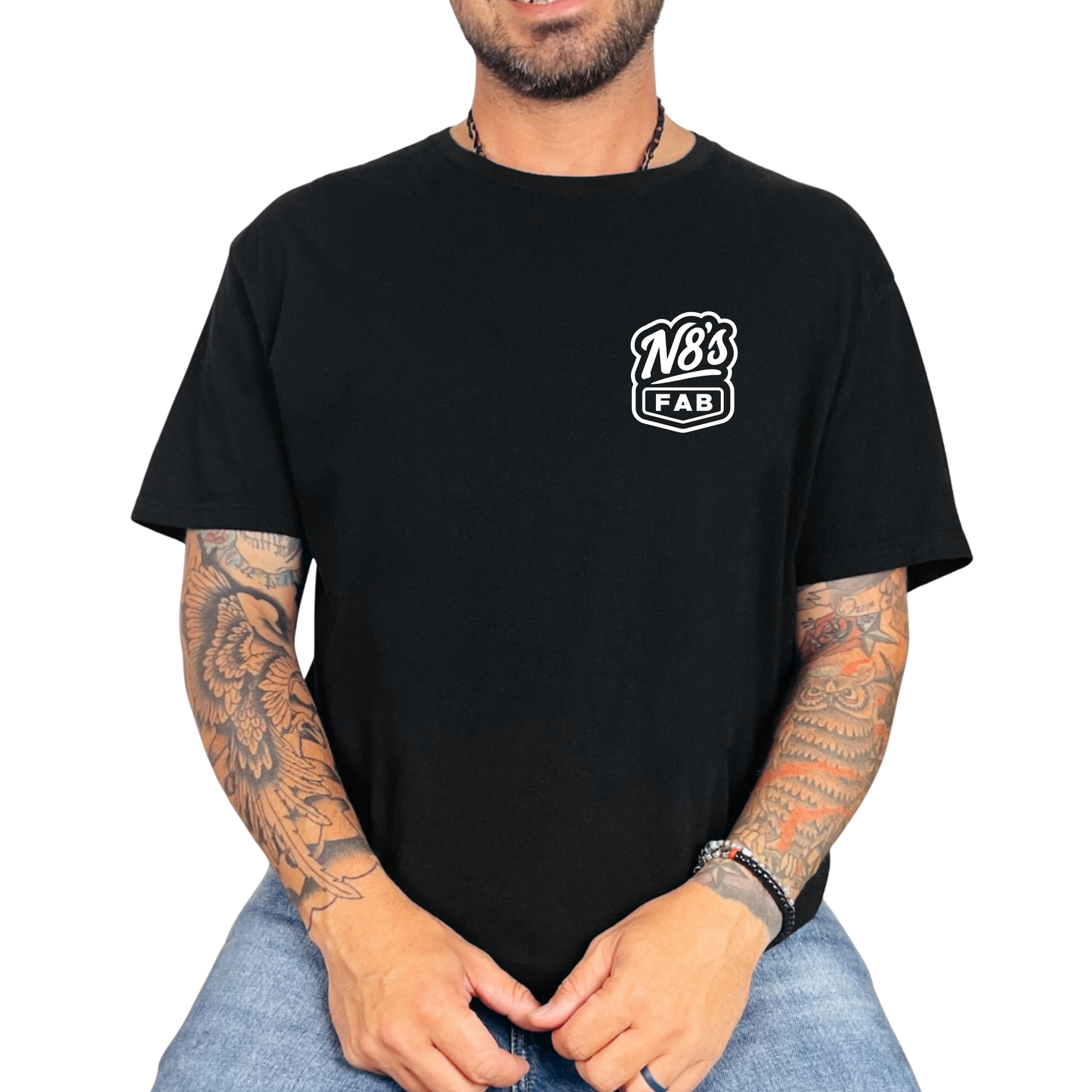 N8’S Fab Logo Tee BLK/WHT